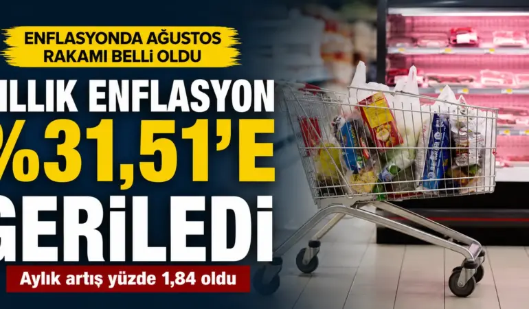 Ağustos Enflasyonu Açıklandı: Yıllık Oran Yüzde 31,51 Oldu!