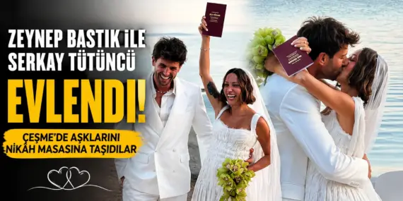 Zeynep Bastık İkinci Kez Gelin Oldu! Serkay Tütüncü ile Dünyaevine Girdi