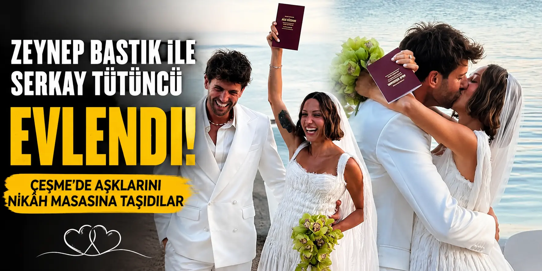 Zeynep Bastık İkinci Kez Gelin Oldu! Serkay Tütüncü ile Dünyaevine Girdi