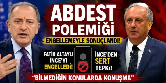 Abdest Polemiği Ortalığı Karıştırdı! Fatih Altaylı, Muharrem İnce’yi Engelledi