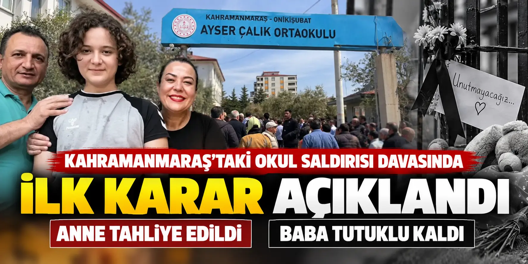 Ailelerin tepki gösterdiği davada karar çıktı! Anne tahliye edildi