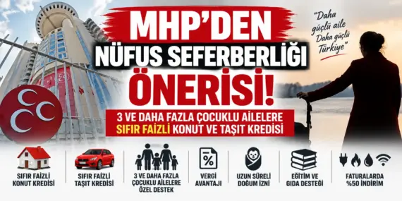 MHP’den Nüfus İçin Radikal Teklif! 3 Çocuklu Ailelere Faizsiz Konut Ve Araç Kredisi