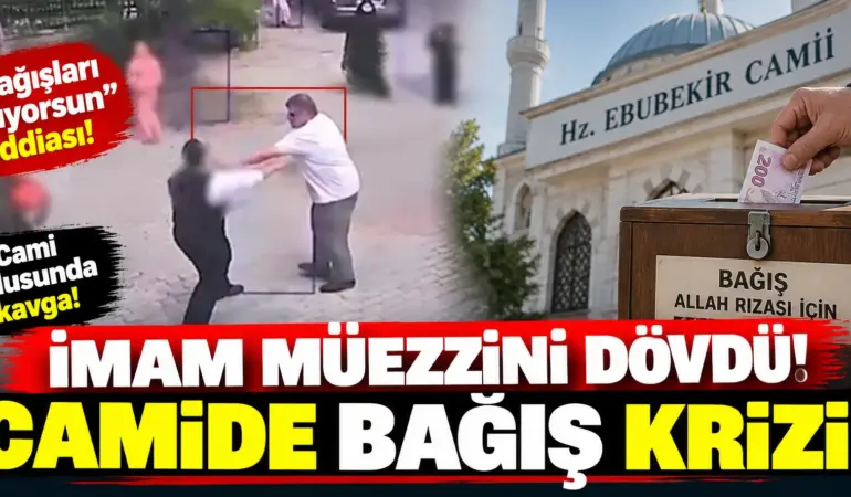 Cami avlusunda şoke eden kavga! Bağış tartışması yumruklaşmaya dönüştü