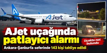AJet Uçağında Patlayıcı Alarmı