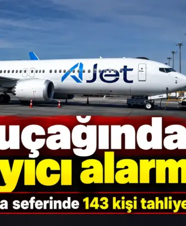 AJet Uçağında Patlayıcı Alarmı