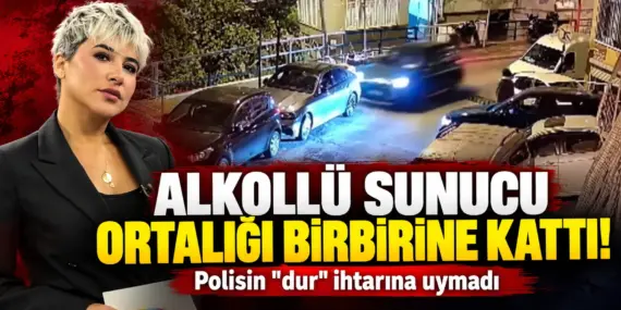 Alkollü sunucu ortalığı birbirine kattı! Polisten kaçarken kaza yaptı