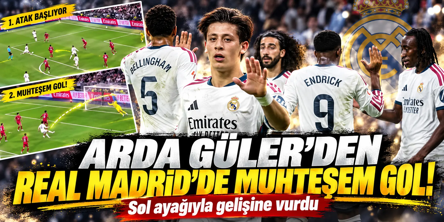 Arda Güler’den Klasını Konuşturan Vuruş! Real Madrid Farklı Kazandı