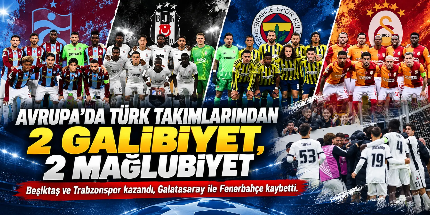 Avrupa’da Türk Takımlarının Gecesi! İki Takım Sevindirdi, İki Takım Yıkıldı