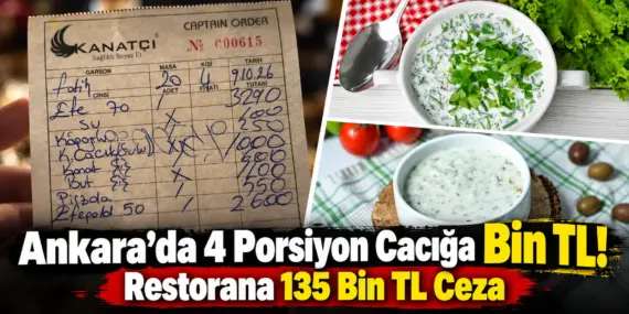 4 CACIK 1.000 TL! Restorana 135 Bin TL Ceza Kesildi