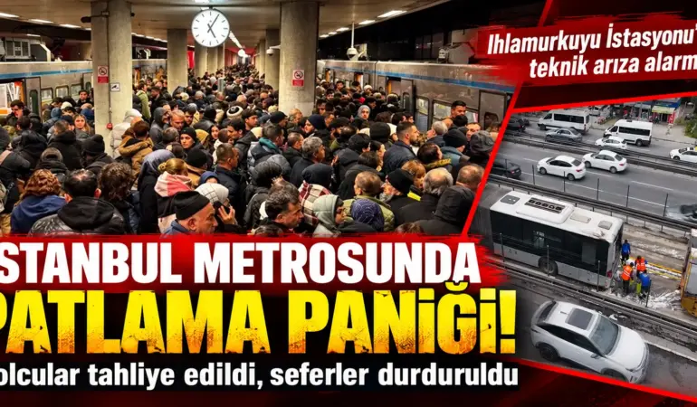 İstanbul Metrosunda Patlama Paniği! Yolcular Apar Topar Tahliye Edildi