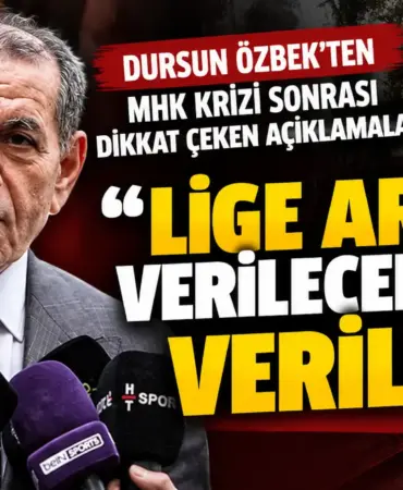 Dursun Özbek’ten Dikkat Çeken Açıklama