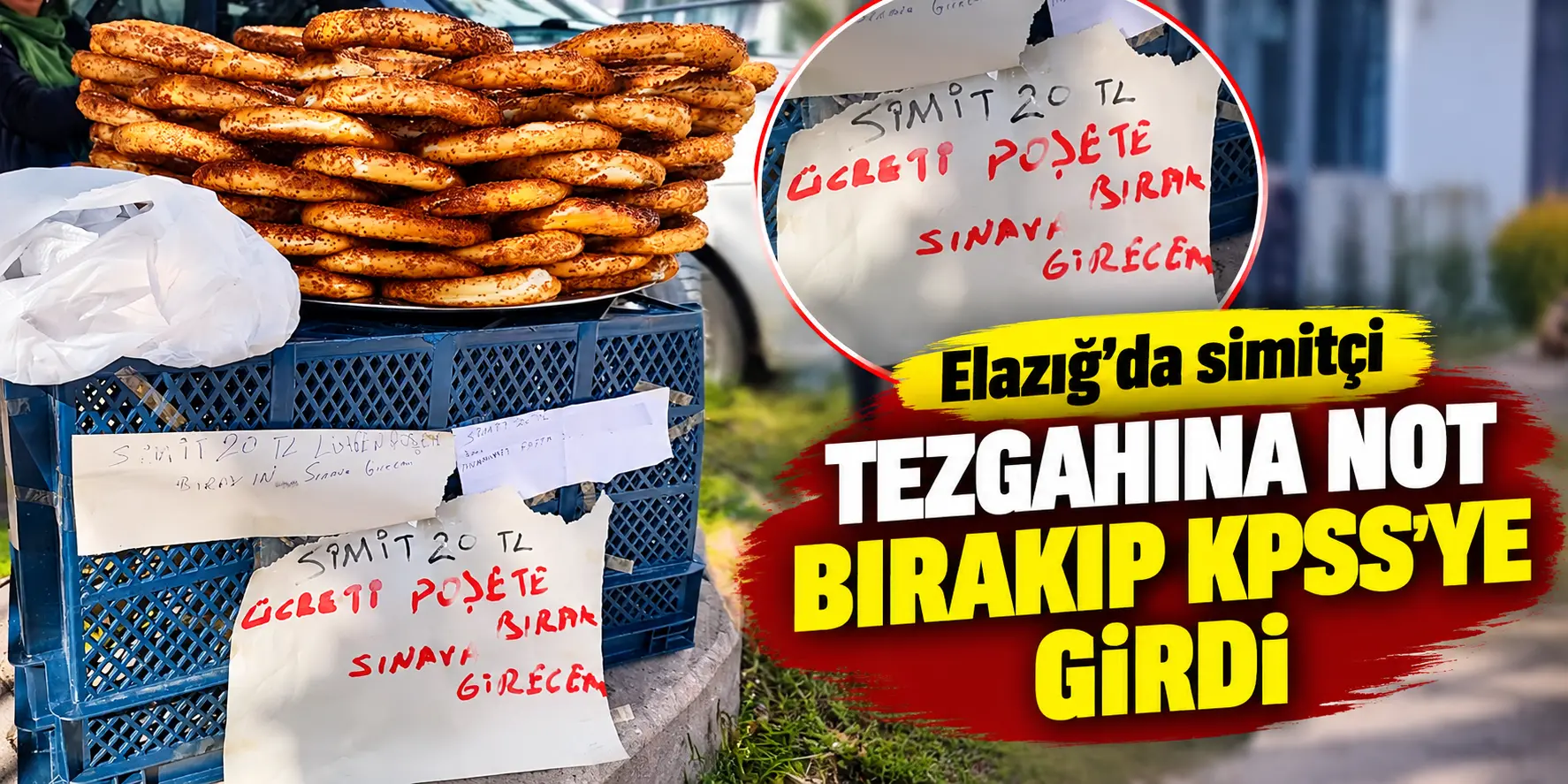 Elazığ’da Sınav İçin Simit Tezgâhı