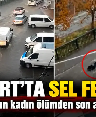 Esenyurt’ta Sel Felaketi_ Kadın Kurtarıldı
