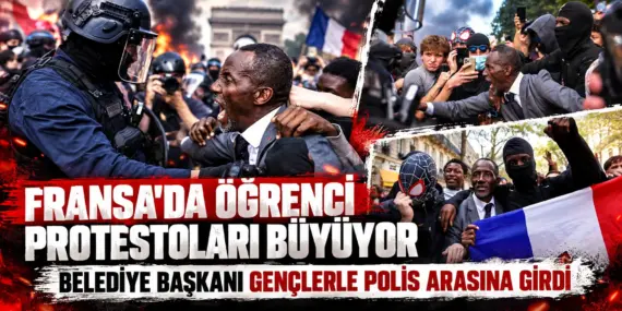 Fransa’da Protestolarda Tarihi Anlar: Belediye Başkanı Gençlere Siper Oldu