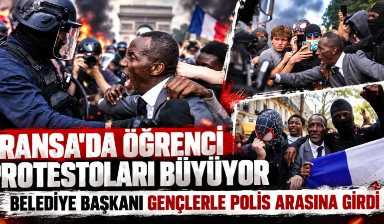 Fransa’da Protestolarda Tarihi Anlar: Belediye Başkanı Gençlere Siper Oldu