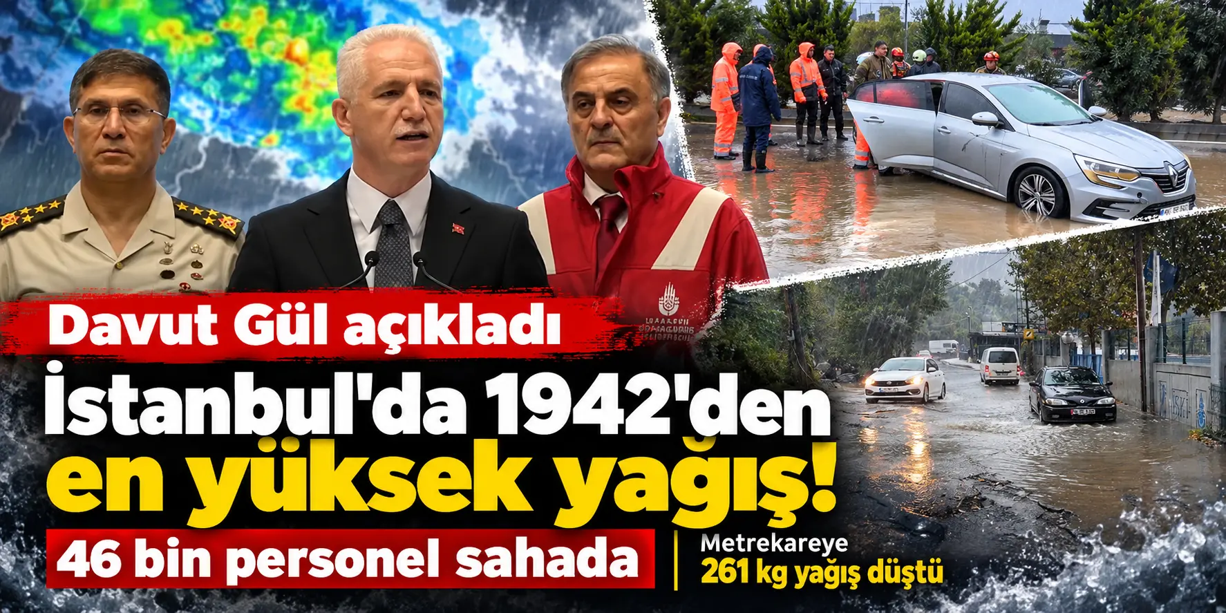 Davut Gül Açıkladı: İstanbul’a Metrekareye 261 Kilogram Yağış Düştü!