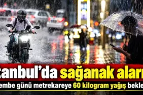 İstanbul’da Sağanak Alarmı