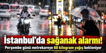 İstanbul’da Sağanak Alarmı