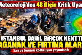 İstanbul’da Sağanak ve Fırtına Alarmı