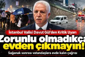 İstanbul’da Şiddetli Yağış Uyarısı