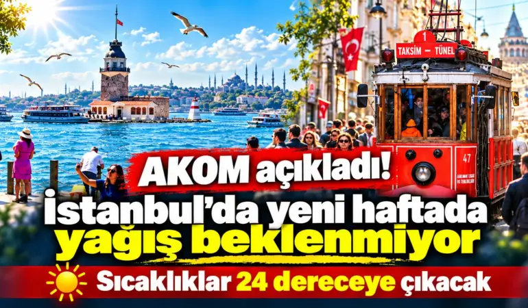 İstanbullular dikkat! AKOM yeni haftanın hava durumunu açıkladı