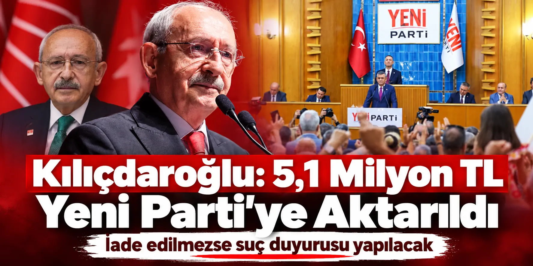 Kılıçdaroğlu’ndan Özgür Özel’e 5,1 milyon TL ihtarı! Suç duyurusunda bulunacak