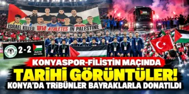 Konyaspor-Filistin Maçında Tarihi Görüntüler
