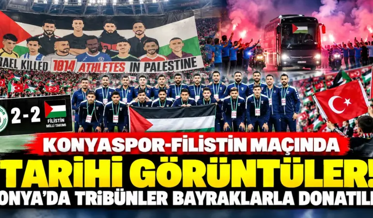 Konyaspor-Filistin Maçında Tarihi Görüntüler