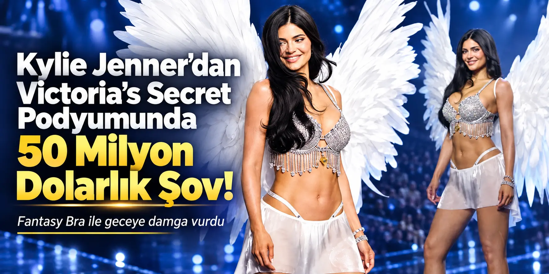 Kylie Jenner’dan 50 Milyon Dolarlık Şov! Podyumda Göz Kamaştırdı