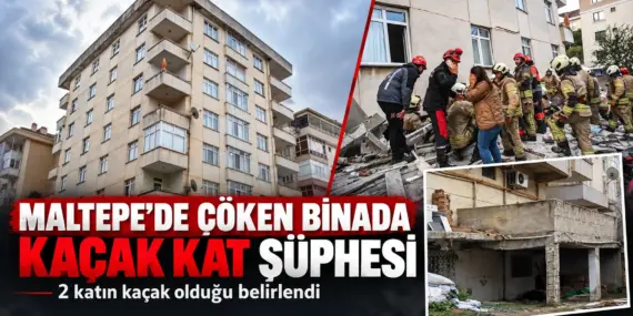Maltepe’de Bina Çöktü: 2 Kat Kaçak Çıktı! Enkazda Arama Kurtarma Sürüyor