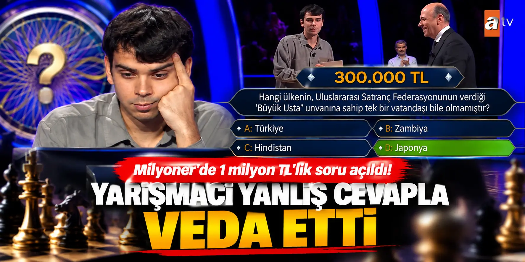 Milyoner’de Satranç Sorusu Heyecanı