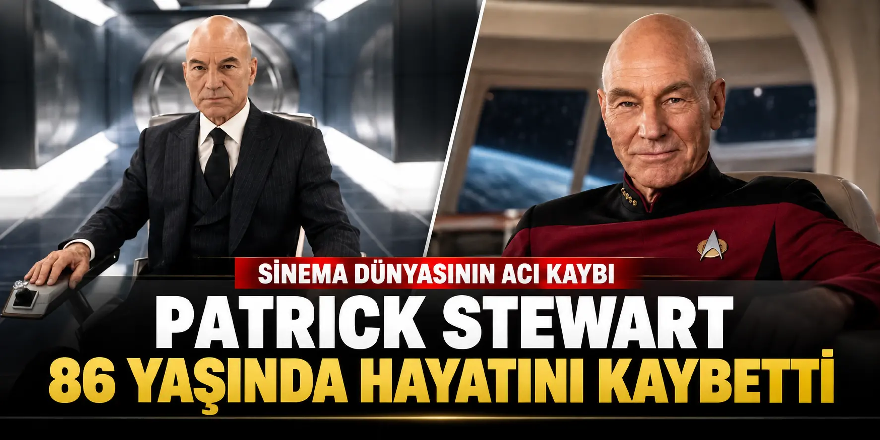 Kaptan Picard ve Profesör X’e hayat vermişti! Patrick Stewart 86 yaşında öldü