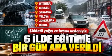 Şiddetli Yağış_ 6 İlde Eğitime Ara