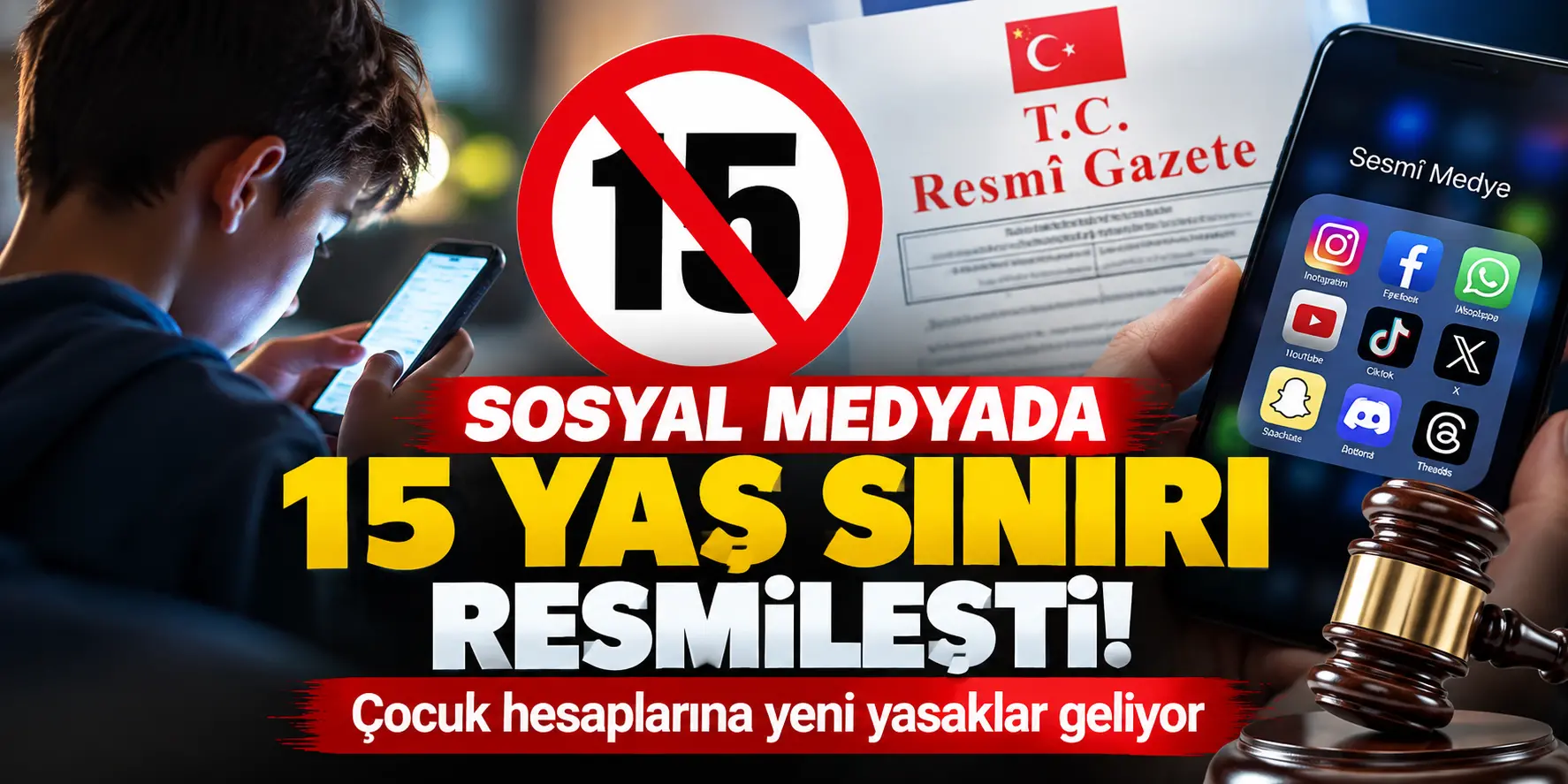Sosyal medyada yeni dönem! 15 yaş altına yasak Resmî Gazete’de