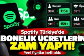 Spotify Türkiye’de Aboneliklere Zam