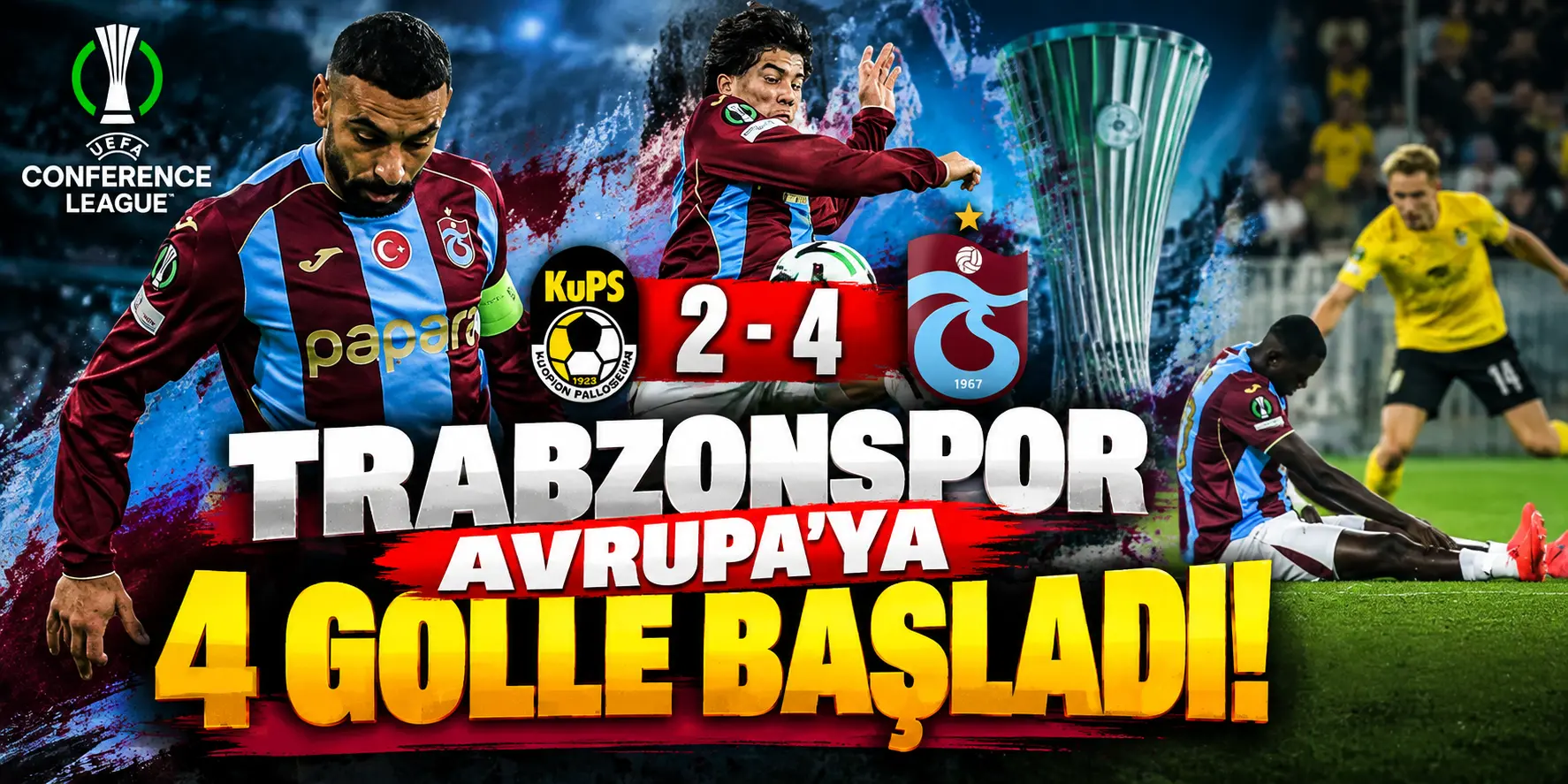 Bordo-Mavililer Finlandiya’yı Salladı! Trabzonspor’dan 4-2’lik Galibiyet