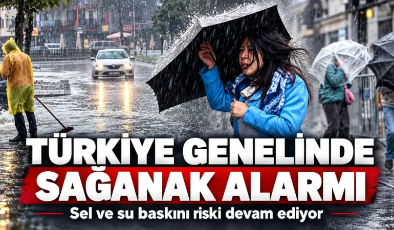 Türkiye Genelinde Sağanak Alarmı