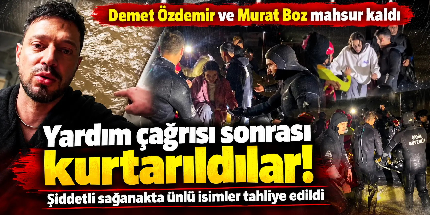 İstanbul’da Sağanak Dehşeti! Demet Özdemir ve Murat Boz Mahsur Kaldı