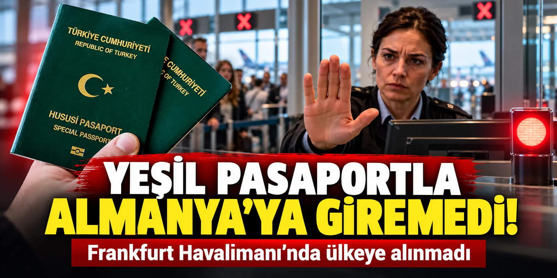 Yeşil Pasaportla Almanya’ya Giremedi!
